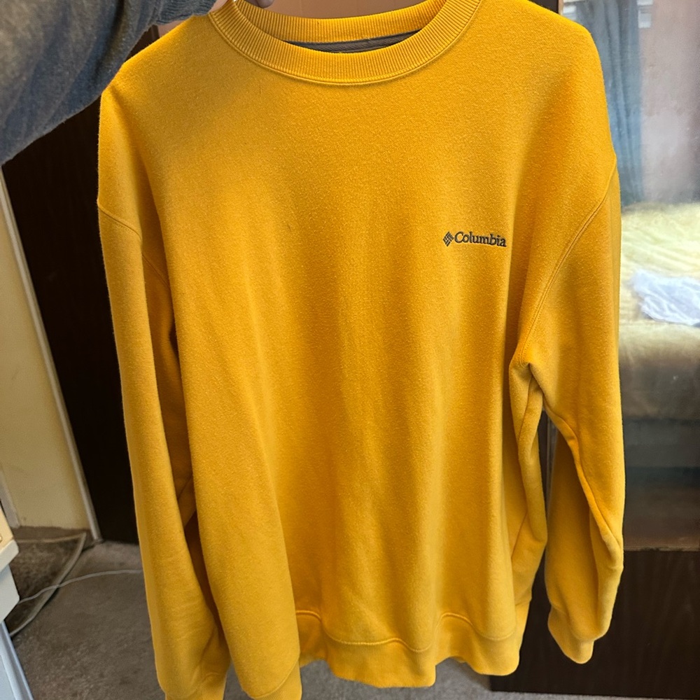 Columbia Men's Bright Yellow Crewneck Sweater